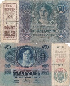 1914, 50 Kronen (P-R7) - Transilvania (Regatul României)