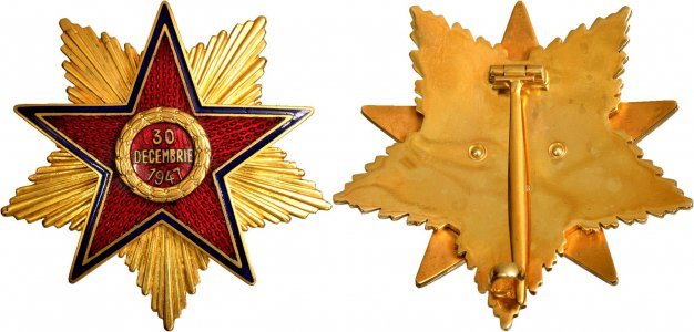 Ordinul Steaua Republicii Populare Române (R.P.R.) ☭ Primul Tip ☭ Clasa I (Variația a II-a - 56mm)