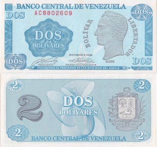 1989 (5 Octombrie), 2 Bolívares (P-69) - Venezuela