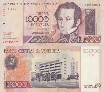 2000 (25 Mai), 10,000 Bolívares (P-85a) - Venezuela