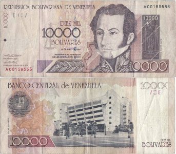 2000 (25 Mai), 10.000 bolívares (P-85a) - Venezuela