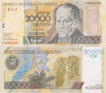 2004 (25 Mai), 20,000 Bolívares (P-86c) - Venezuela