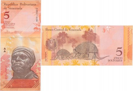 2008 (19 Decembrie), 5 Bolívares (P-89cr) - Venezuela