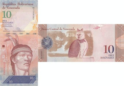 2014 (19 August), 10 Bolívares (P-90er) - Venezuela