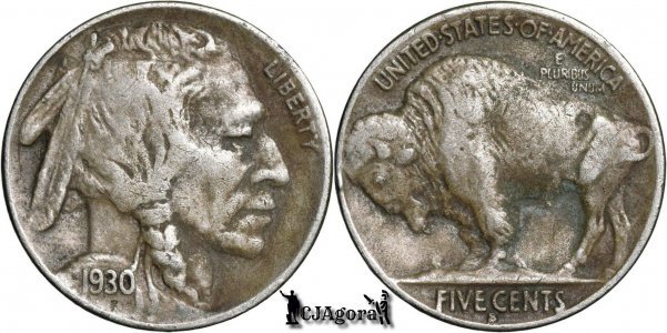 1930 S 5 Cents - United States of America