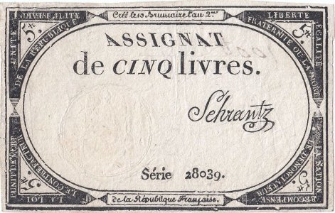 1793 (31 Octombrie), 5 livres (A-76.95) - Franța