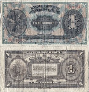 1919, 1 gourde (P-150a.1) - Haiti