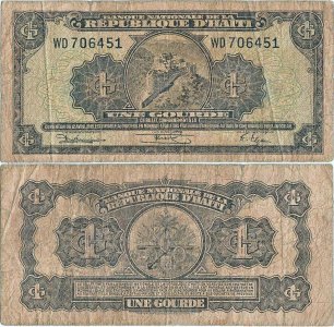 1950, 1 gourde (P-174) - Haiti