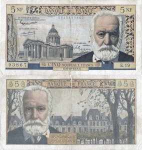 1959 (15 October) , 5 nouveaux francs (P-141a.2) - France