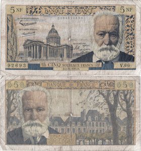 1961 (2 Noiembrie), 5 nouveaux francs (P-141a.4) - Franța