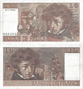 1976 (1 Iulie), 10 francs (P-150c.4) - Franța