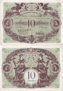 1920 (18 August), 10 francs (Jean Pirot JP-069-43x-Lyon-02) - Franța (Lyon)