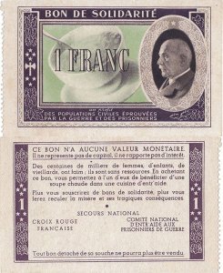 1940, 1 franc (P-KL.02A) - Franța