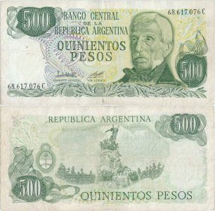 1979, 500 pesos ley (P-303a.3) - Argentina