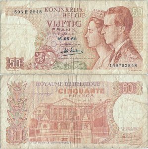 1966 (16 May), 50 Francs (P-139a.2) - Belgium