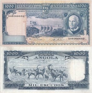 1970 (10 Iunie) , 1,000 escudos (P-98) - Angola