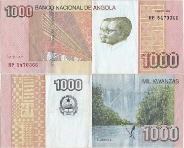2012 (Octombrie), 1.000 kwanzas (P-156a) - Angola