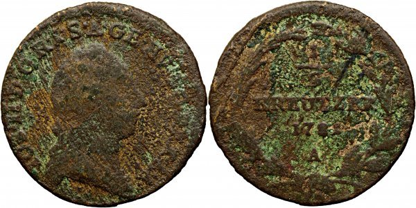 1781 A (Viena), ½ kreutzer - Iosif al II-lea - Arhiducatul Austriei