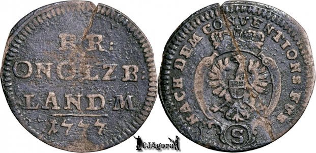 1777, 2½ Kreuzer - Carl Alexandru - Margraviatul de Brandenburg-Ansbach