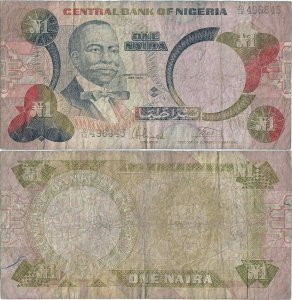 1984, 1 naira (P-23b) - Nigeria