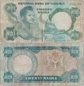 1984, 20 naira (P-26d) - Nigeria