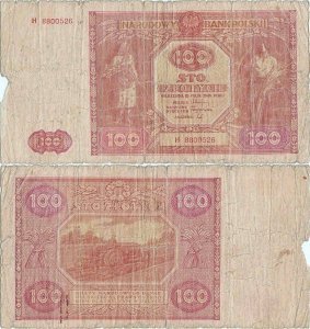1946 (15 Mai), 100 złotych (P-129a) - Polonia