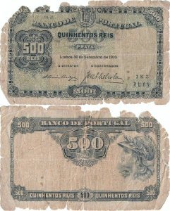 1910 (30 Septembrie), 500 Reis (P-105a.2) - Portugalia