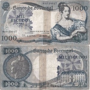 1967 (19 May), 1.000 escudos (P-172a.7) - Portugal