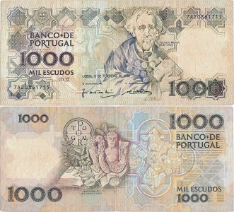 1992 (6 February), 1,000 Escudos (P-181i.2) - Portugal