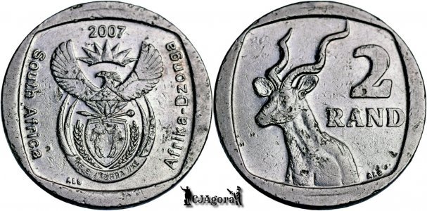2007, 2 Rand (Hern# Nh21) - Africa de Sud