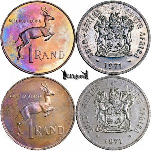1971, 1 Rand (Hern#D287) - Africa de Sud - Proof CAMEO