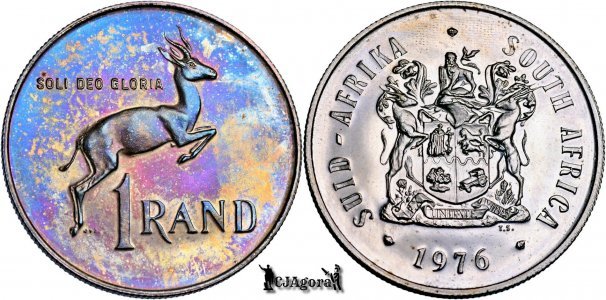 1976, 1 Rand (Hern#D292) - Africa de Sud - Proof CAMEO