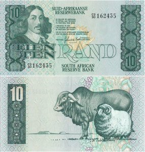 1981, 10 rand (P-120b) - Africa de Sud