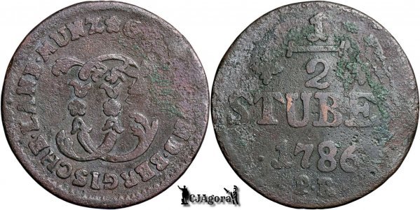 1786 PR, ½ Stüber - Carl Theodor - Ducatul de Jülich-Berg