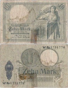 1906 (6 Octombrie), 10 mark (P-9b) - Germania
