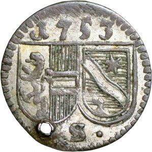 1753, 1 Pfennig - Sigismund von Schrattenbach - Principatul Arhiepiscopal de Salzburg