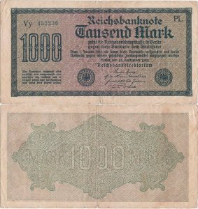 1922 (15 Septembrie), 1.000 Mark (P-76e.1.1) - Germania