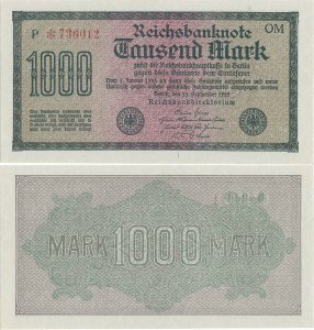 1922 (15 Septembrie), 1.000 Mark (P-76g.2.2) - Germania