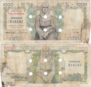 1941, 1.000 drachmai (P-115a.2) - Grecia