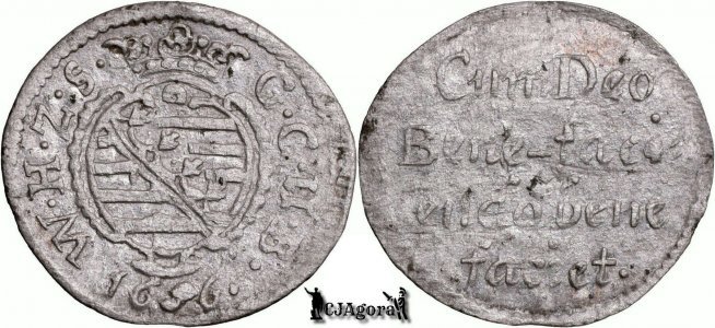 1656, 1 Dreier „Spruchdreier‟ - Wilhelm al IV-lea - Ducatul de Saxa-Weimar