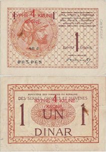 1919, 4 krone (P-15) - Iugoslavia