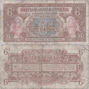 1946, 6 pence (P-M10a) - Regatul Unit al Marii Britanii și al Irlandei de Nord