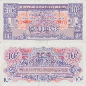 1946, 10 Shillings (P-M14a) - prima serie - Regatul Unit