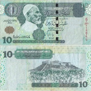 2004, 10 dinars (P-70b) - Libia
