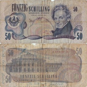 1970 (2 January), 50 schilling (P-143a) - Austria
