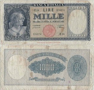 1947 (20 Martie), 1.000 lire (P-82) - Italia