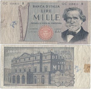 1975 (5 August), 1.000 lire (P-101d) - Italia