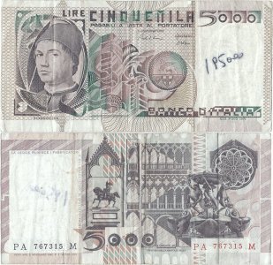 1982 (3 Noiembrie), 5.000 lire (P-105b.2) - Italia