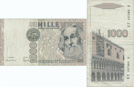 1988, 1.000 lire (P-109b) - Italy