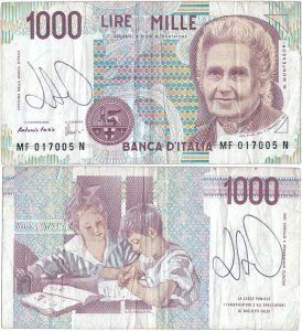 1996 (26 Noiembrie), 1.000 lire (P-114c.2) - Italia